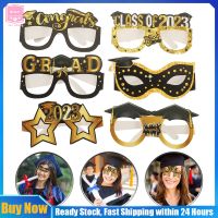 Qifull 12 Pcs Paper Decorations Graduation Season Paper Glasses Class 2023 Glasses Props