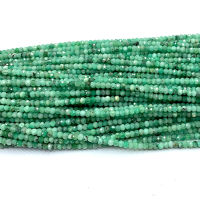 Veemake Green Emerald DIY Natural Necklace Bracelets Earrings Ring Faceted Small Rondelle Womens Beads For Jewelry Making 06688