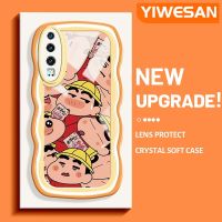 YIWESAN เคสสำหรับ Huawei P30 P30 Pro P30 Lite ลายเครยอนชินจังขอบครีมกันกระแทกแบบใสนิ่มเคสมือถือสร้างสรรค์เคสโปร่งใสลายกล้องถ่ายรูปเรียบง่ายฝาครอบป้องกันอ่อนโยน