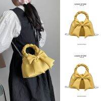 Summer small bag womens popular new trend 2023 net red chain small fresh bowknot portable Messenger bag 【BYUE】