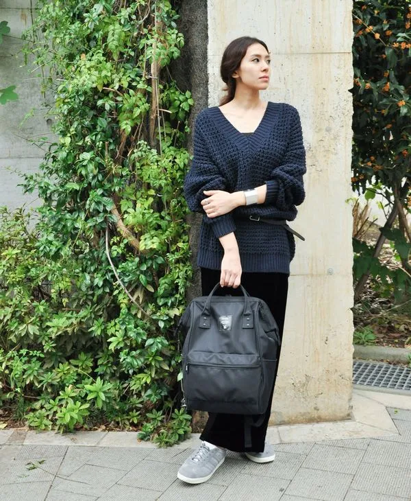  anello(アネロ) Backpack, Black (Black 19-3911tcx