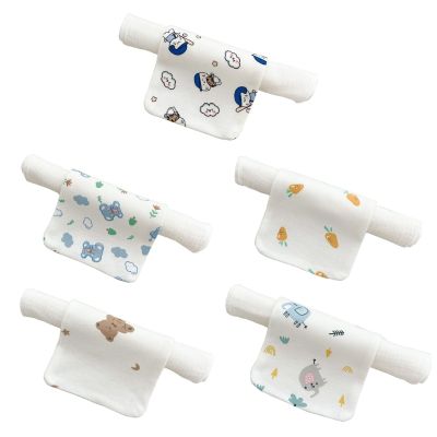❡﹊ Baby Sweat Absorbent Towel Lovely Pattern Cotton Cloth Absorb Soft Cartoon Infant Back Towel Wet Pad Wipes Gift Durable