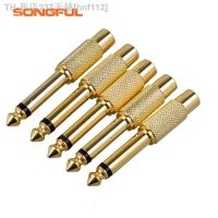 【CW】✼♈◄  5x Gold Plated 6.35mm 1/4  Male Plug to Female 6.5mm Jack Audio Stereo Converter Sound Mixer