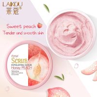 LAIKOU Peach Niacinamide Whitening Body Scrub Cream Deep Cleansing Skin Whitening Go Cutin Dead Skin Treatment Acne Moisturizing