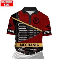 2023 New Fashion  PLstarCosmos 3DPrind Mechanic Polo Shirt Personalized Team Funny Summer Harajuku Sleeveless Tees Fitness Unisex Style-1，Size: XS-6XL Contact seller for personalized customization of name and logo