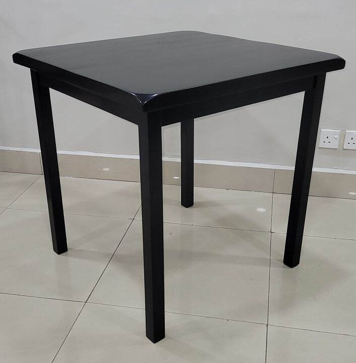RECTANGULAR DINING TABLE 75CM X75 CM BLACK Lazada