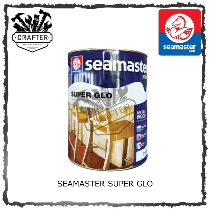 1L SEAMASTER Superglo / Super glo - gloss paint for metal & wood/Cat ...