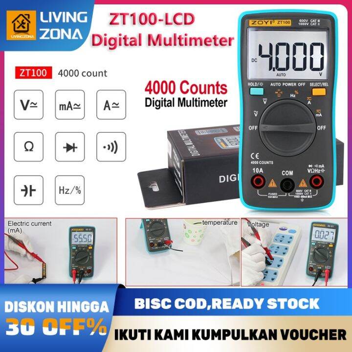 ZT100 Avometer Multitester Multimeter AC DC Resistance Capasitor Diode