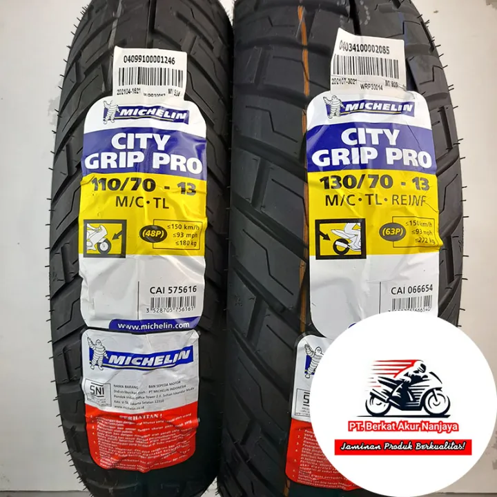 Paket Ban Motor Matic 110/70  130/70 ring 13 MICHELIN City Grip Pro  TUBELESS Bonus Pentil untuk NMAX | Lazada Indonesia