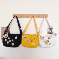 [COD] Foreign Trade Canvas 2020 New Womens Cartoon Trend Shoulder Messenger Dropshipping