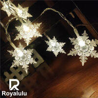 Royalulu LED Snowflake Lights Holiday Decoration String lLghts Battery-powered Outdoor Courtyard Corridor Decoration Lights