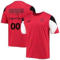 （Hot selling adult and child sizes in 2023） New Summer Mens Red/Black T-shirt Womens Sports O-Neck Jersey Childrens Top,Customizable Name And Number（Contact Laitu Customization）