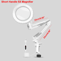 Toolour USB 5X Magnifier with LED Light Third Hand Soldering Tool Soldering Helping Hand Reading Magnifying Glasses Table Lamp