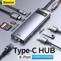 ( PRO+++ ) โปรแน่น.. Baseus 8in1 Type C HUB CV0G อุปกรณ์เสริมคอมพิวเตอร์ อุปกรณ์เชื่อมต่อ อะแดปเตอร์ Adapter for MacBook Notebook ราคาสุดคุ้ม อุปกรณ์ สาย ไฟ ข้อ ต่อ สาย ไฟ อุปกรณ์ ต่อ สาย ไฟ ตัว จั๊ ม สาย ไฟ