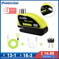 【YD】 Powstation Motorcycle Alarm Disc Brake Lock Security Disk Padlock 120dB Loud Anti Theft Alarma Motocicleta