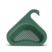 Sink Triangle Swan Drain Basket Filter Triangular Bathroom Rack Draining Hanging Filtering