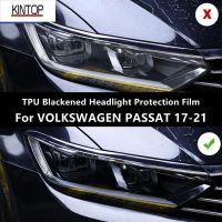 For VOLKSWAGEN PASSAT 17-21 TPU Blackened Headlight Protective Film, Headlight Protection,Film Modification