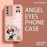 Angel Eyes TPU โทรศัพท์สำหรับ OPPO A74 F19 F19s A11 A11X A74 A76 A92 A9 2020 A93 A94 A95 4G Reno4 F Reno5 6 Lite Mickey และ Minnie ซิลิโคนเลนส์ป้องกันเลนส์กันกระแทกกลับเคสคลุม