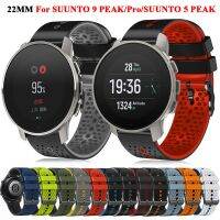 Tali jam 22mm untuk SUUNTO 9 PEAK Pro/gelang vertikal untuk gelang pengganti pita puncak SUUNTO 5 sabuk aksesori silikon