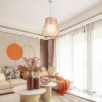 2021 NEW Rattan Lamp Pendant Light Vintage Hanging Lamp Shades E27 Living Room Dining Room Home Decor Cafe Restaurant