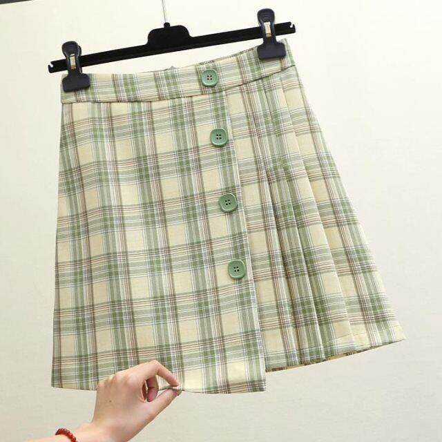 trimmed-irregular-pleated-skirt-plaid-new-a-high-waist-pleated-korean-style-harajuku-women-clothing-vintage-kawaii-skirt