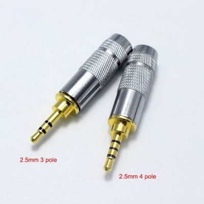 【CW】◘  2.5mm 3Pole / 4Pole Male with Clip Repair Headphone Audio Jack Plug Metal Soldering for 6mm