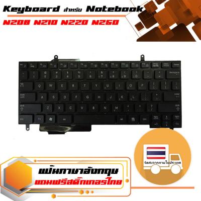 สินค้าคุณสมบัติเทียบเท่า คีย์บอร์ด ซัมซุง - Samsung keyboard (ภาษาอังกฤษ, สีดำ) สำหรับรุ่น N208 N210 N220 N250