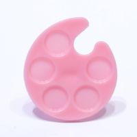 Full Beauty 1pcs Plastic Mini Finger Ring Nail Palette Dishes Polish Painting Tool Nails Plate Pigment Holder Manicure Accessories