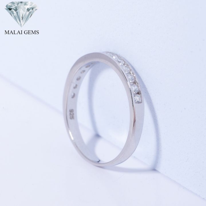 malai-gems-แหวนเพชร-เงินแท้-925-เคลือบทองคำขาว-ประดับเพชรสวิส-cz-รุ่น-221-r17187-แถมกล่อง-แหวนเงินแท้-แหวนเงิน