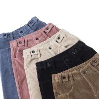 Pants Winter High Waist Women Corduroy Harem Plus Size Loose Solid Casual Button Pant Ladies Velvet Warm Carrot Trousers