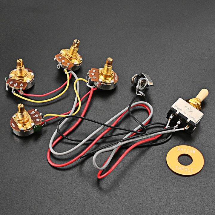 electric-guitar-wiring-harness-kit-replacement-2t2v-3-way-toggle-switch-250k-pots-amp-jack-for-les-pual-style-guitar