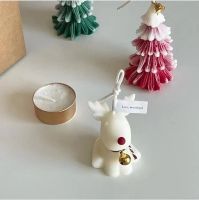 Ins Christmas Candle mould 3D Santa Claus Elk Christmas Tree Silicone Mold for Candle Making DIY Scented Candle Home Deco Gifts