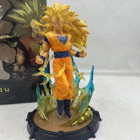 ฟิกเกอร์ดราก้อนบอล Songu Goku ความสูง18ซม. โหมดการต่อสู้รูปแกะสลักสำหรับแฟนการ์ตูนอะนิเมะของขวัญ