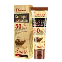 50g Collagen Snail Sunscreen Protector Facial Solar Sun Block SPF50 Gel Isolation Sunscreen Facial Moisturizer Sunscreen