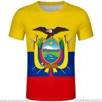 เสื้อยืด ECUADOR ชื่อเสื้อยืด Ecu เสื้อยืดพิมพ์ภาพถ่ายเสื้อกำหนดเองได้ไม่ซีดไม่แตกเสื้อเจอร์ซีย์ลำลองขาสั้น