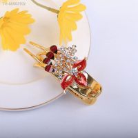 ❀ Antiquity Headwear All-match Female Hair Accessories Korean Style Hairpin Flower Hair Clip Rhinestone Duckbill Clip