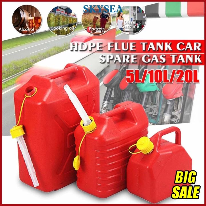 NEW 5L/10L Fuel Tanks Plastic Petrol Cans Car Motorcycle Gas Cans