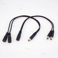 DC 1 male Female to 2 male way Male female cable 5.5x2.1mm Power Splitter connector Plug extension cord for CCTV LED strip light YB1TH