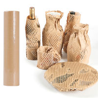 Kraft Paper Honeycomb Cushioning Raw Roll Diy Decorative Gift Wrapping Packing Material Wedding Birthday Party Packaging Paper