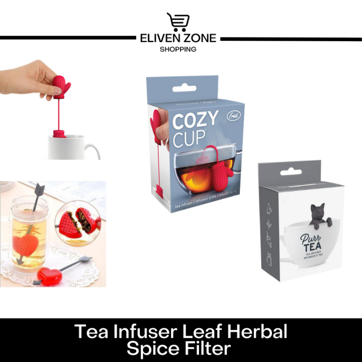 Tea Infuser NonToxic Creative Silicone Strainer Love Heart Filter Tea Strainer For Tea and