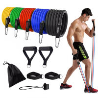 11pcsSet Latex Resistance Bands Set Exercise Yoga Tube Pull Rope Fitness Sport Rubber Elastic Bands Muscle Strength Training