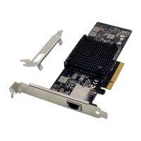 1 Set 1 PCI Express X8 10GbE Network Card Server Network Card PCI-E X8 X550 10G Single Port RJ45 10GbE X550-T1 RJ45X Black with Heat Sink+Short Baffle