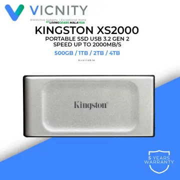 Kingston XS2000 500G High Performance Portable SSD with USB-C |  Pocket-sized | USB 3.2 Gen 2x2 | External Solid State Drive | Up to  2000MB/s 