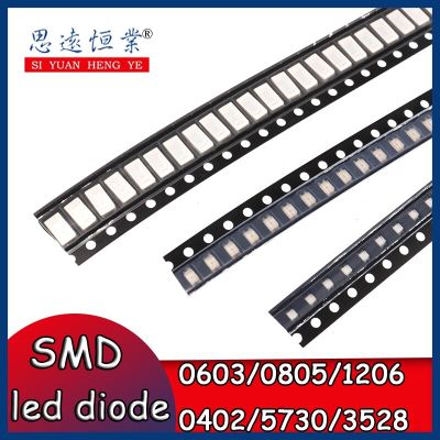100pcs/lot SMD LED Diodes1206 Diode SMD LED Diodo Kit Green RED WARM White ICE Blue Yellow Pink Purple-UV Orange rgbElectrical Circuitry Parts