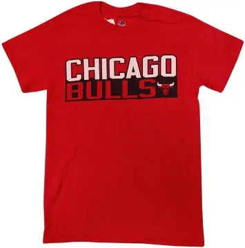 New Men Chicago Shoe Bull Red White Hip Hop Longline T-Shirt Black