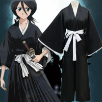 Halloween BLEACH/Bleach Kuchiki Rukia Costumes Japanese Anime Kimonos Cosplay Stage Play Costumes|ฮัลโลวีน BLEACH / ฟอกขาว Kuchiki Rukia เครื่องแต่งกายอะนิเมะญี่ปุ่นกิโมโนคอสเพลย์เครื่องแต่งกายเล่นบนเวที