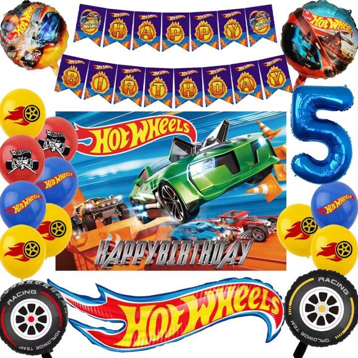 【koko party supplies】 Hot Wheels Birthday Party Decoration Balloon