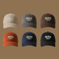 Kpop ผู้หญิงเบสบอลหมวก "PARIS" ปัก Sun หมวกผ้าฝ้าย100 Sun Visor หมวกผู้หญิง Soft Top Peaked หมวก