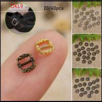 OKL9 20/40pcs ใหม่ล่าสุด 4 สี Mini Ultra-small หัวเข็มขัดไตรไกลด์ หัวเข็มขัดตุ๊กตา DIY ปุ่มเข็มขัดลาย อุปกรณ์เสริมกระเป๋าตุ๊กตา