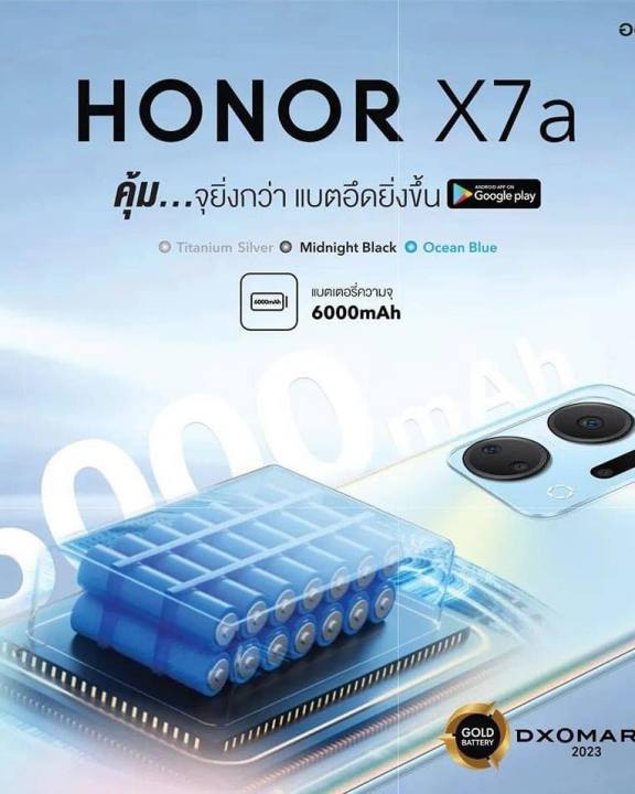 honor-x7a-ram-6-gb-rom-128-gb-สมาร์ทโฟน-โทรศัพท์มือถือ-ออเนอร์-มือถือ-หน้าจอ-6-74-นิ้ว-helio-g37-octa-core-แบตเตอรี่-6-000-mah-ชาร์จไว-22-5w
